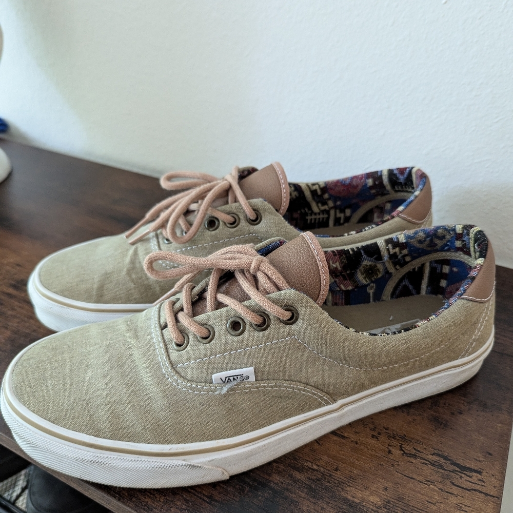 Vans Era 59 Tan Canvas Leather Low Top